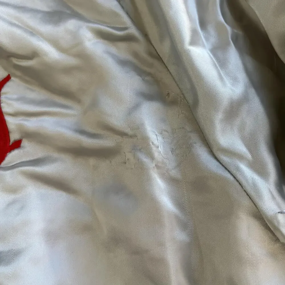 Vintage Coors Light Jacket Mens Large Silver Bomber Silver Bullet King Louie